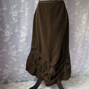 Neesh by D.A.R ruched brown skirt